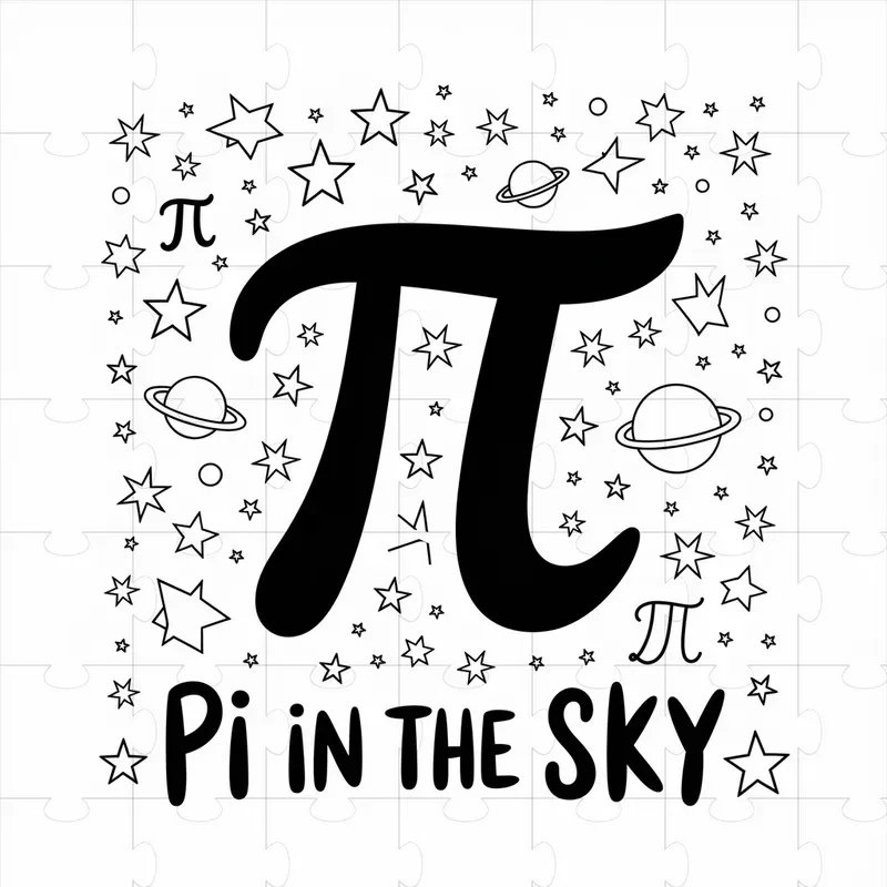 Pi Pie Day Coloring Page Tshirt Prints