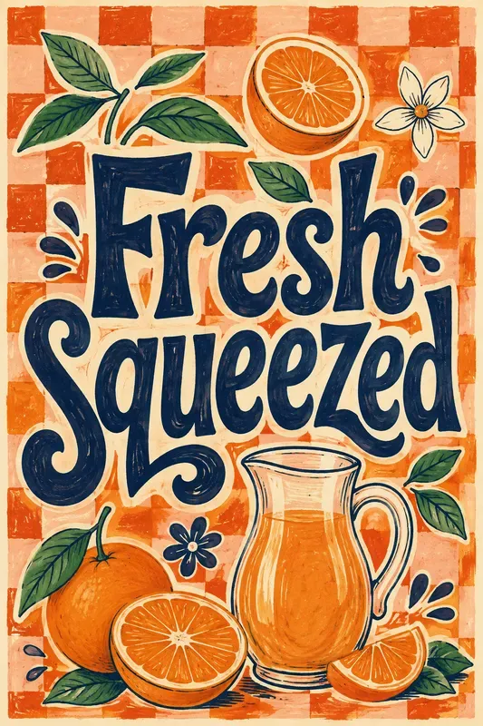 Retro Checkered Cafe Posters