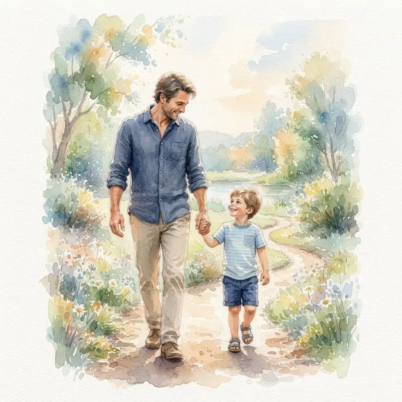 Handpainted Fatherhood Moments
