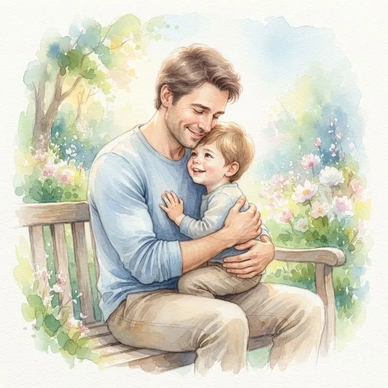 Handpainted Fatherhood Moments