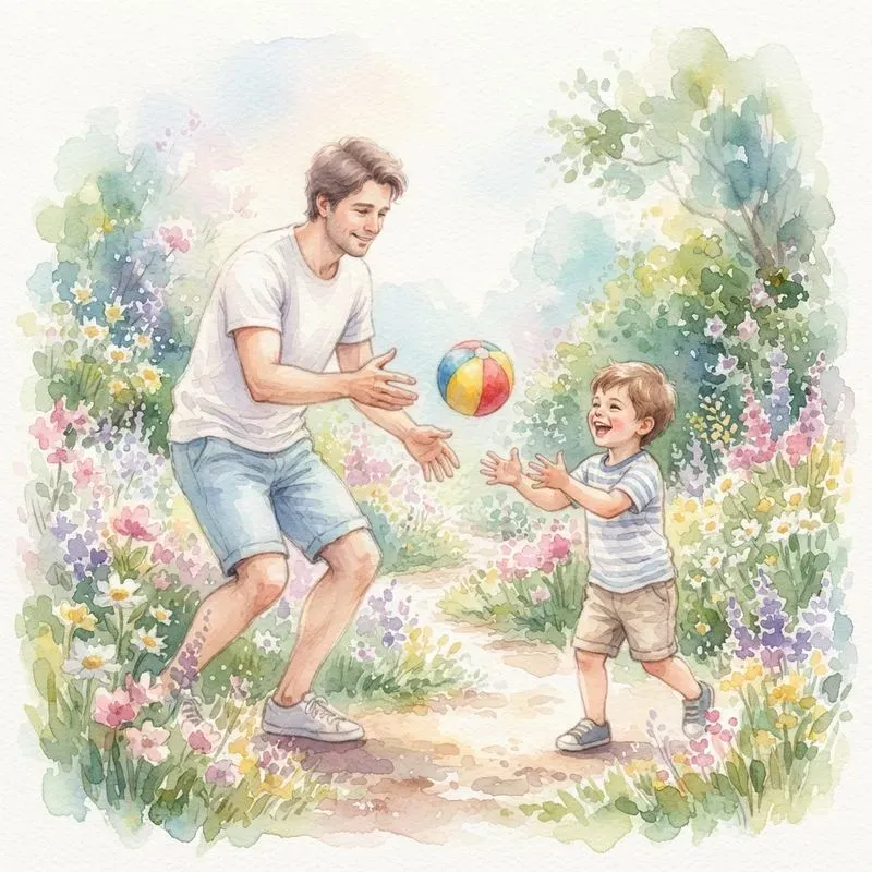 Handpainted Fatherhood Moments