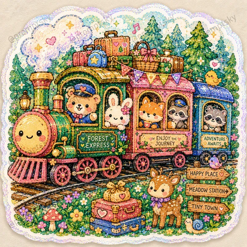 Kawaii Crayon Sticker Art