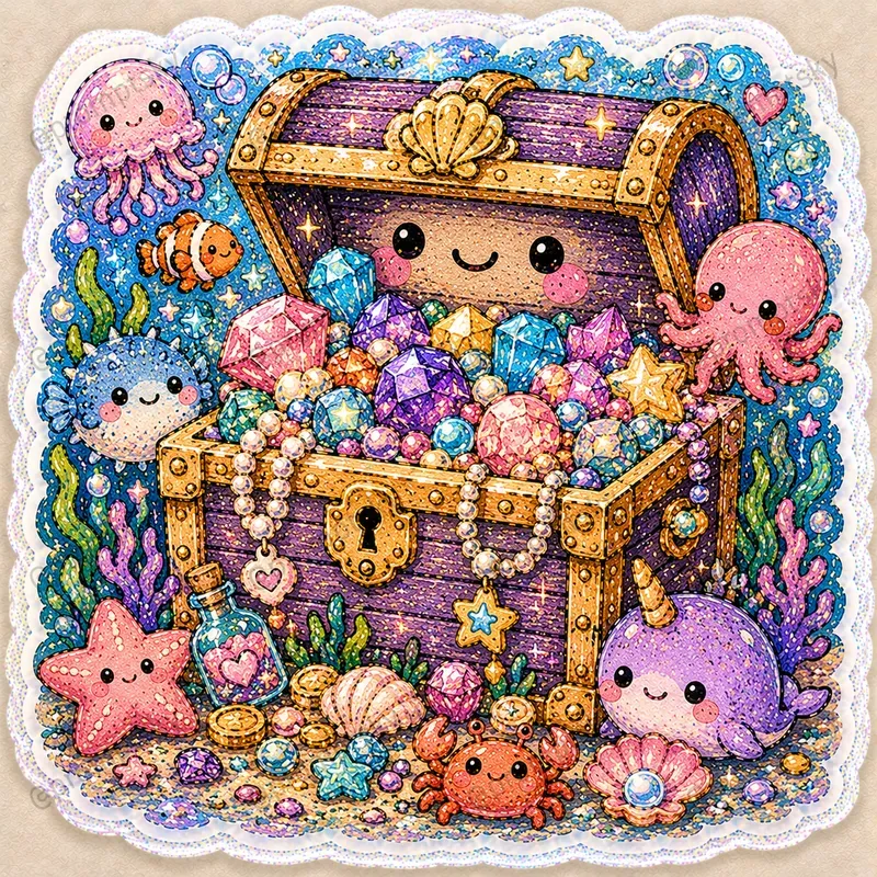 Kawaii Crayon Sticker Art
