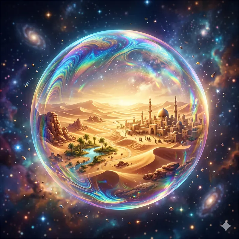 Luminous Bubble Metropolis Worlds