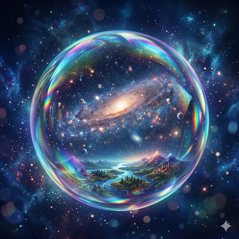 Luminous Bubble Metropolis Worlds