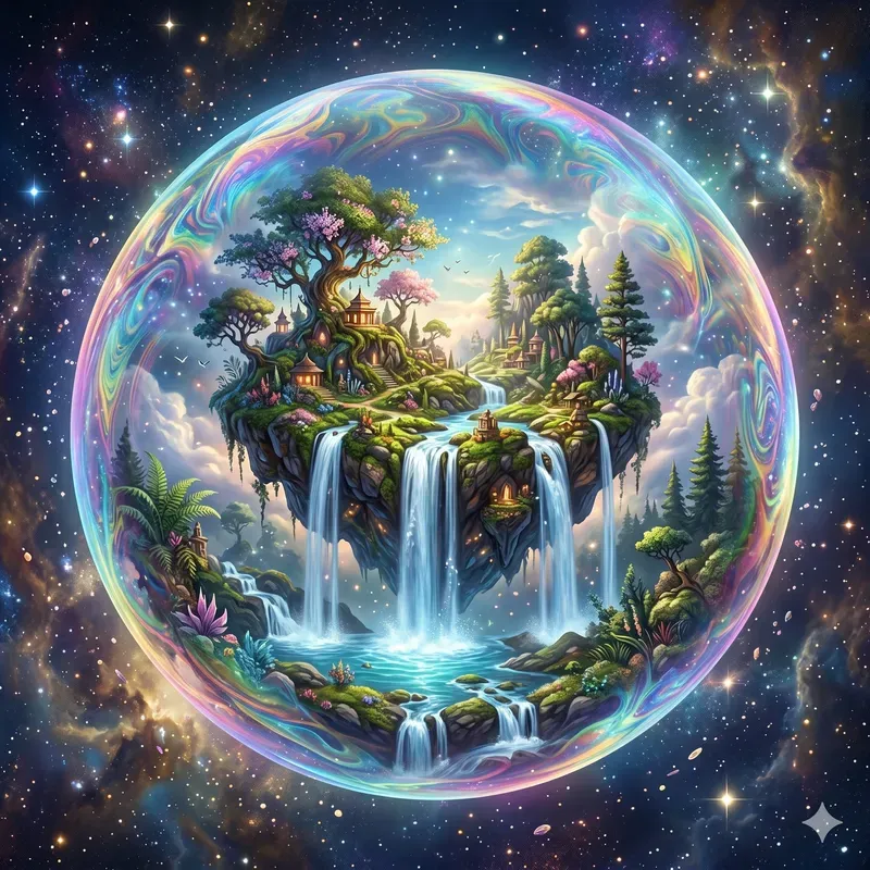 Luminous Bubble Metropolis Worlds