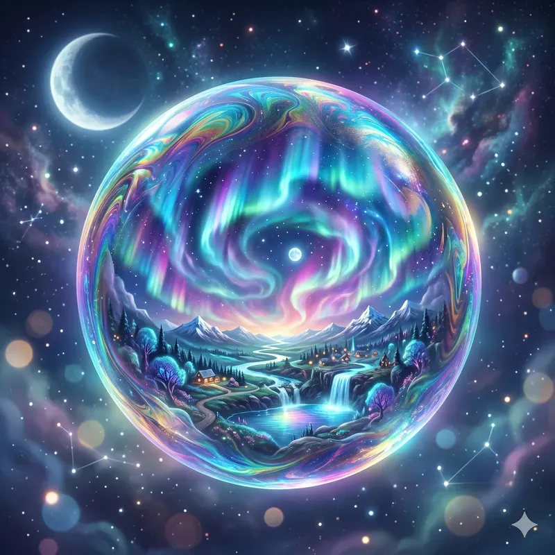 Luminous Bubble Metropolis Worlds
