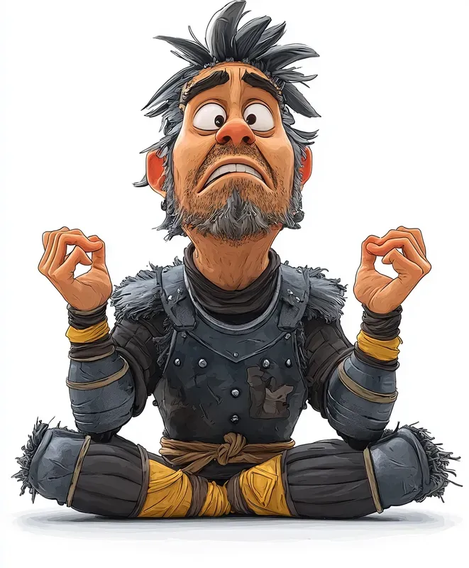 Dynamic 3D Warrior Illustrations