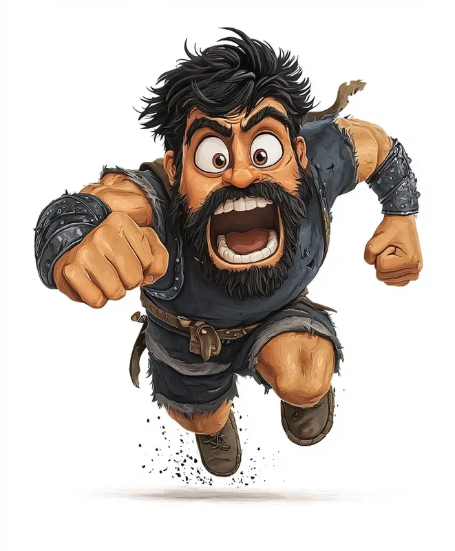 Dynamic 3D Warrior Illustrations