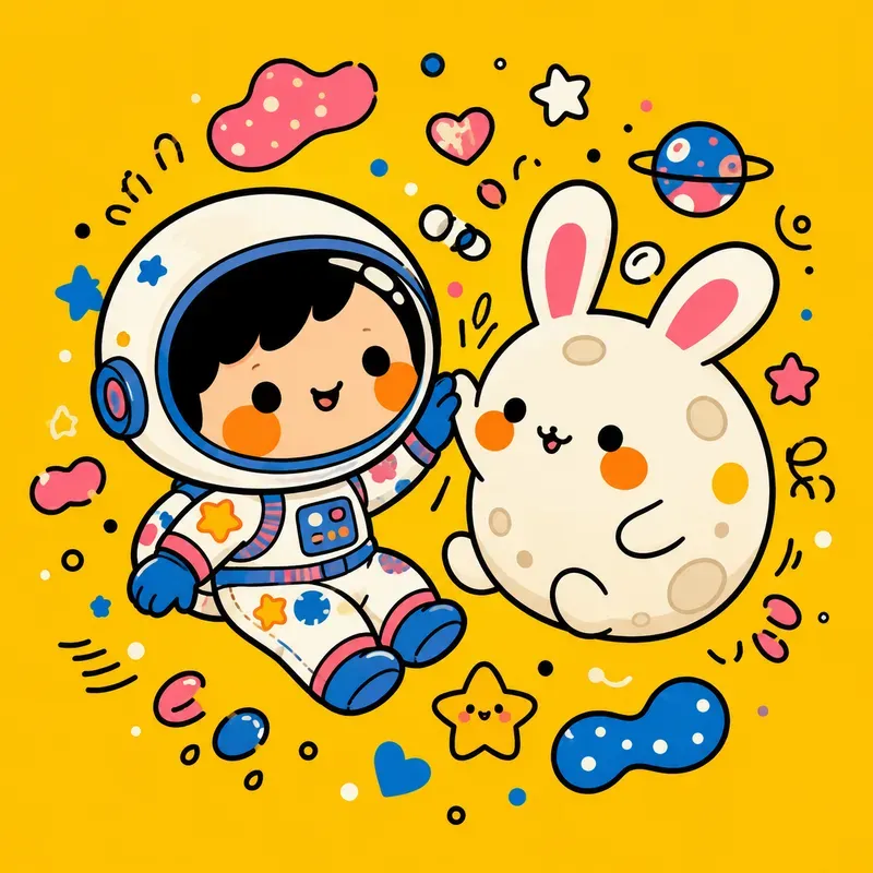 Cute Kawaii Doodle Characters