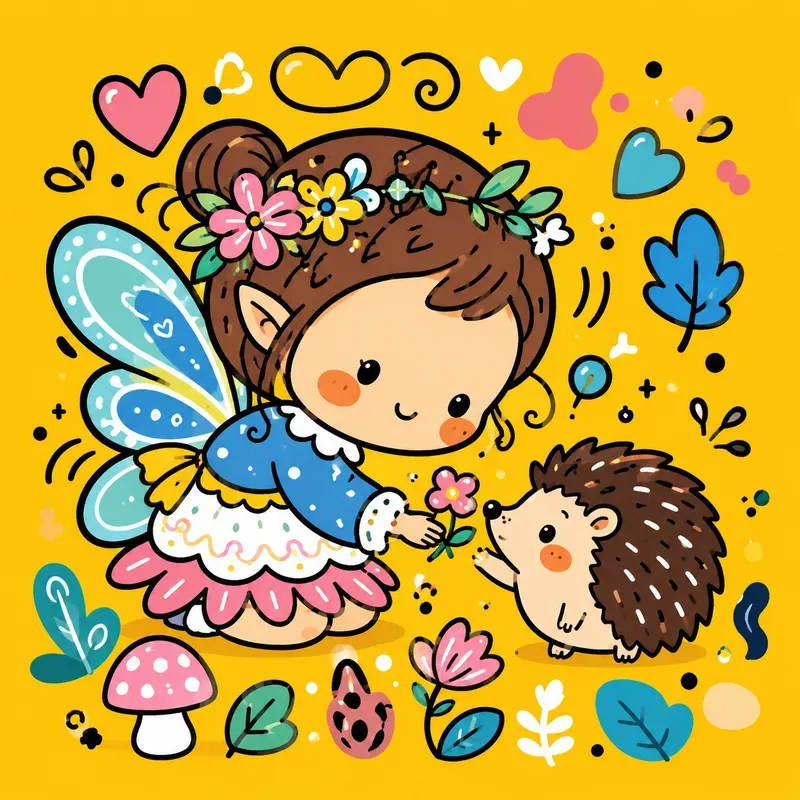 Cute Kawaii Doodle Characters