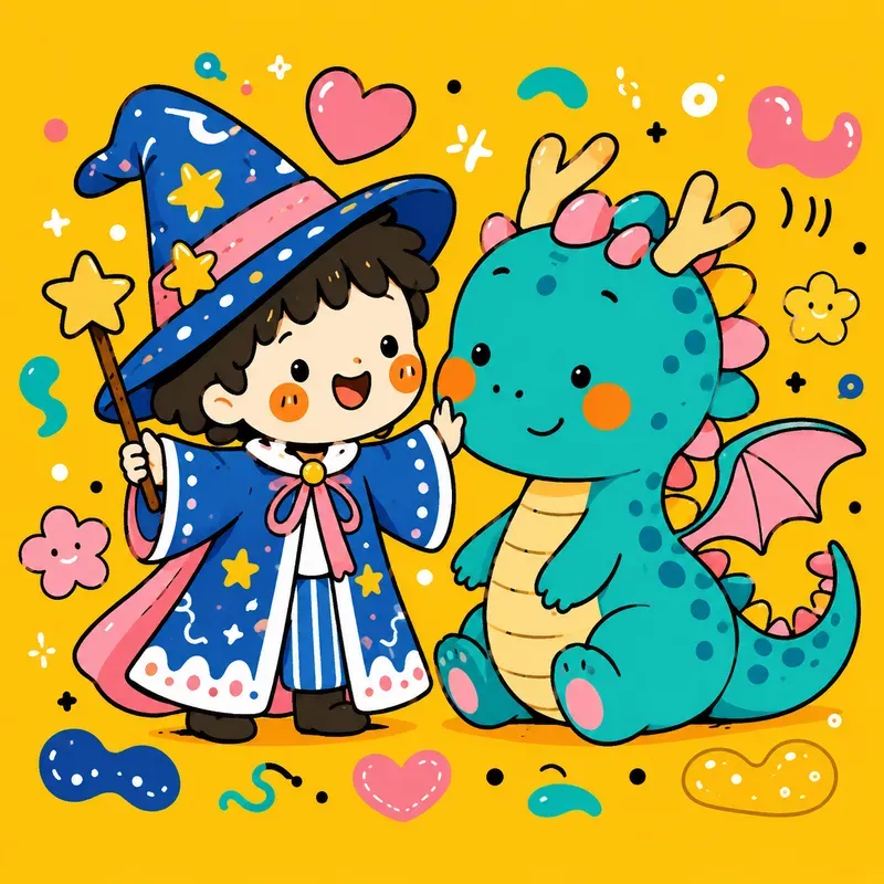 Cute Kawaii Doodle Characters