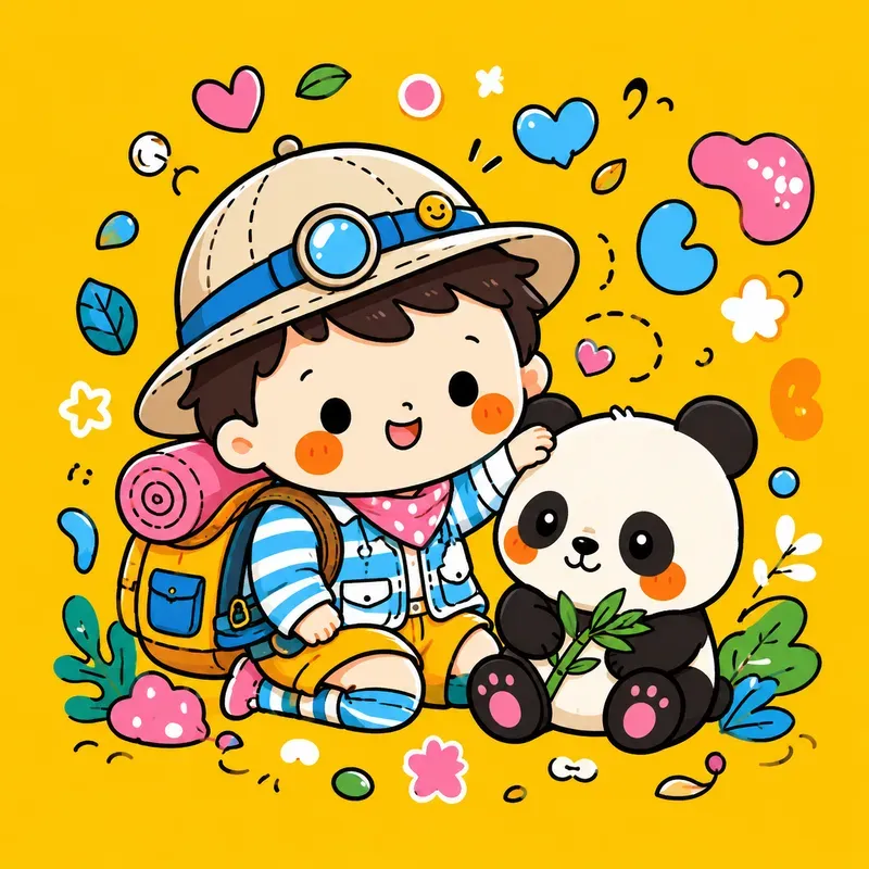 Cute Kawaii Doodle Characters