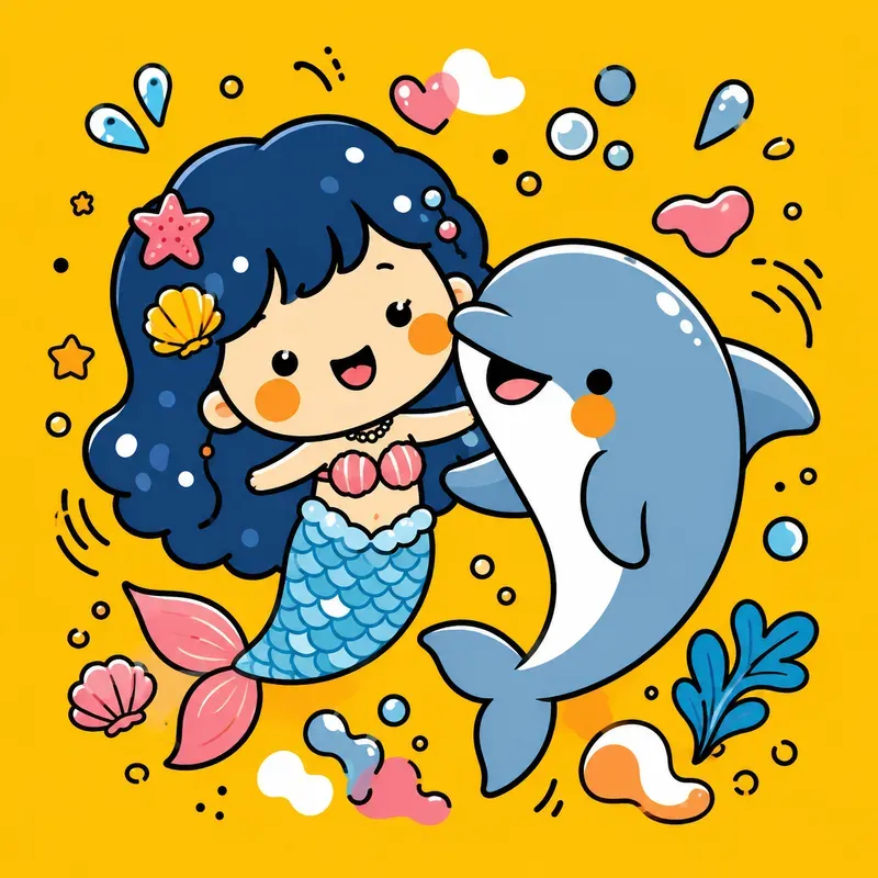 Cute Kawaii Doodle Characters