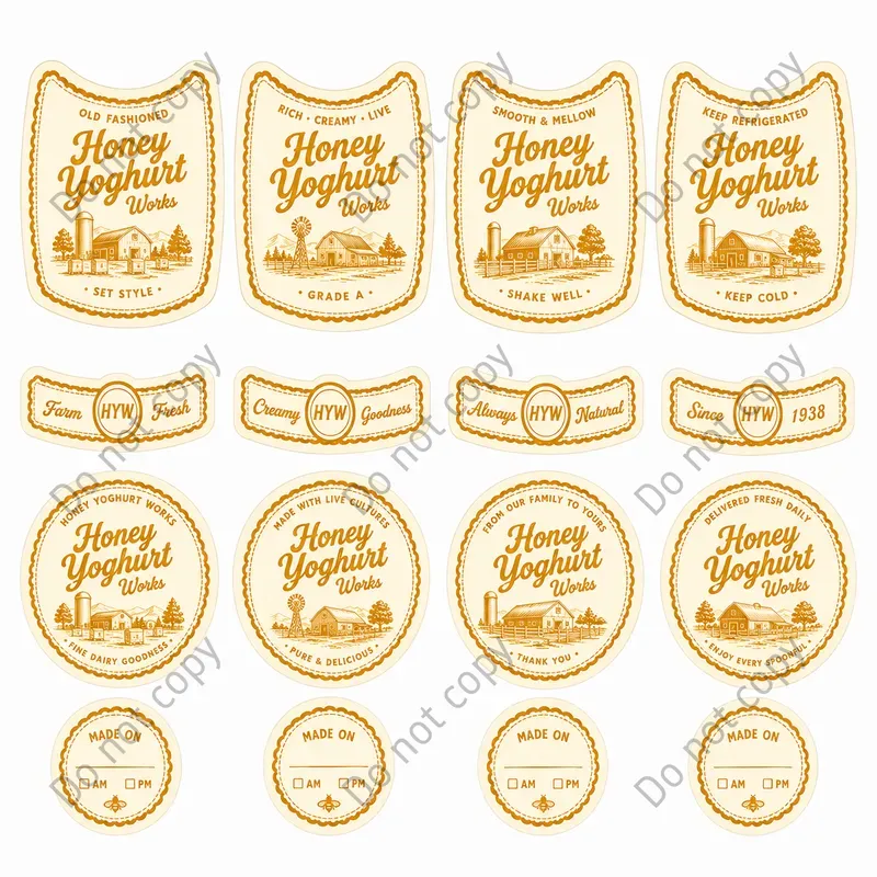 Vintage Dairy Bottle Label Sheets