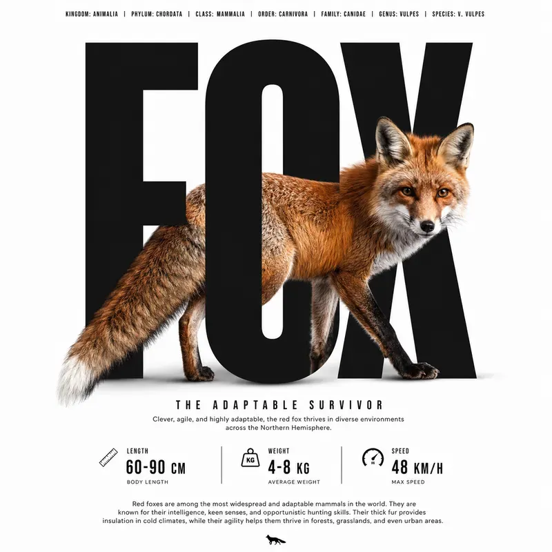 Bold Typography Wildlife Posters