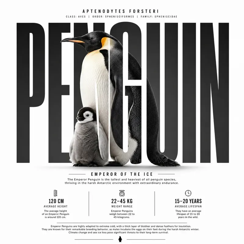 Bold Typography Wildlife Posters
