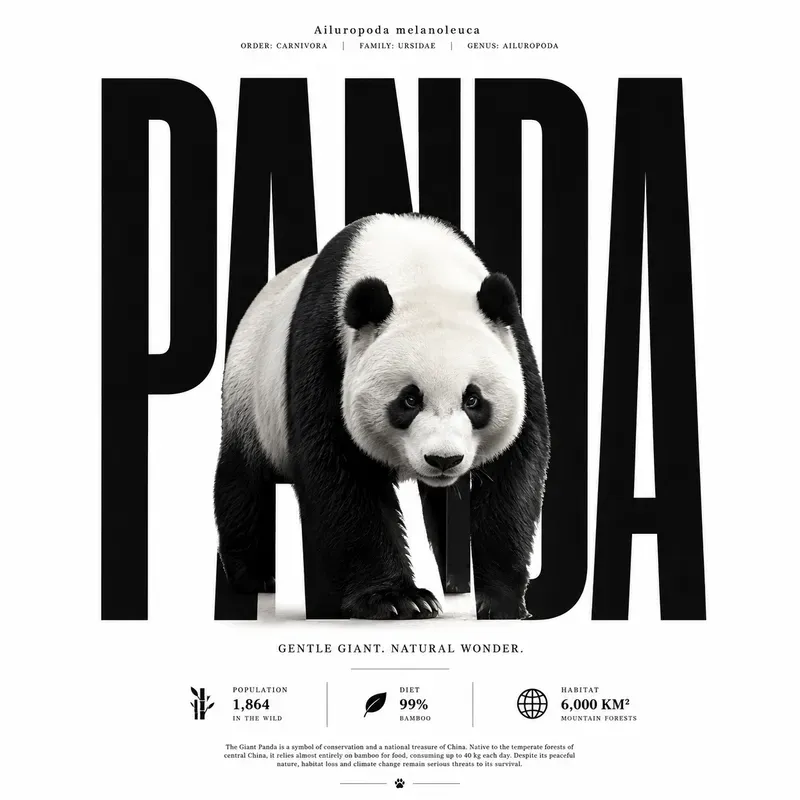 Bold Typography Wildlife Posters