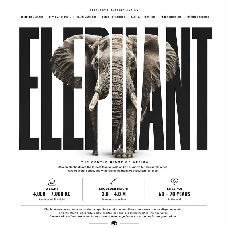 Bold Typography Wildlife Posters