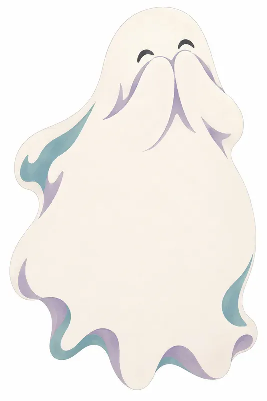Whimsical Ghost Shaped Note Cards