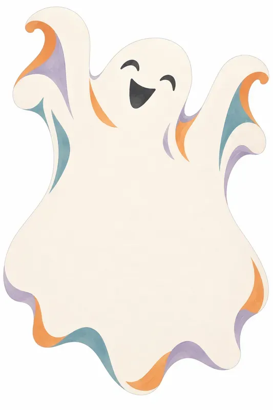 Whimsical Ghost Shaped Note Cards