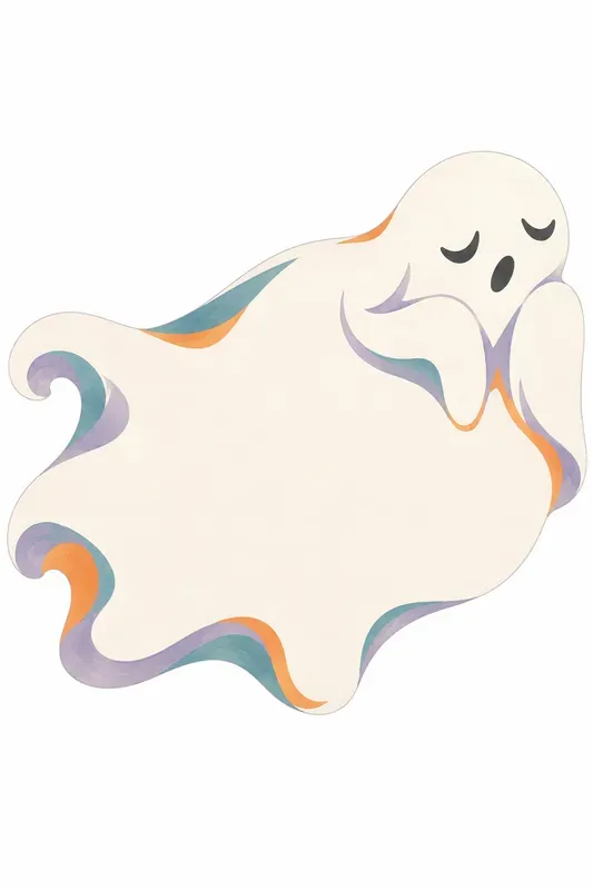 Whimsical Ghost Shaped Note Cards