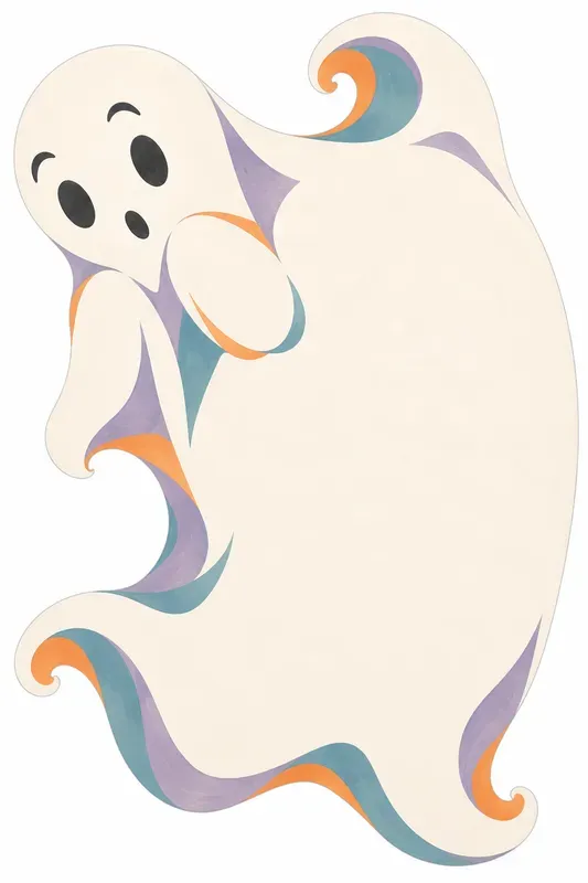 Whimsical Ghost Shaped Note Cards