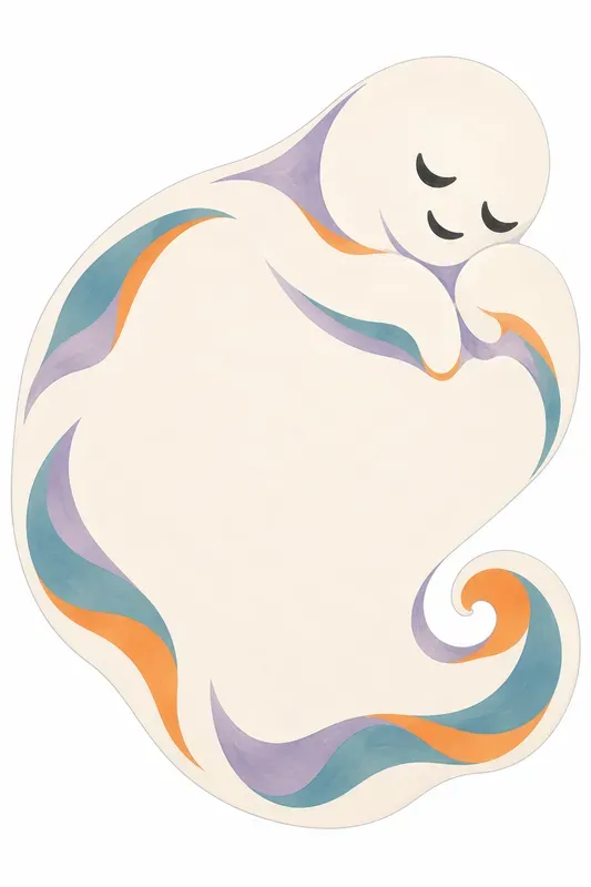 Whimsical Ghost Shaped Note Cards