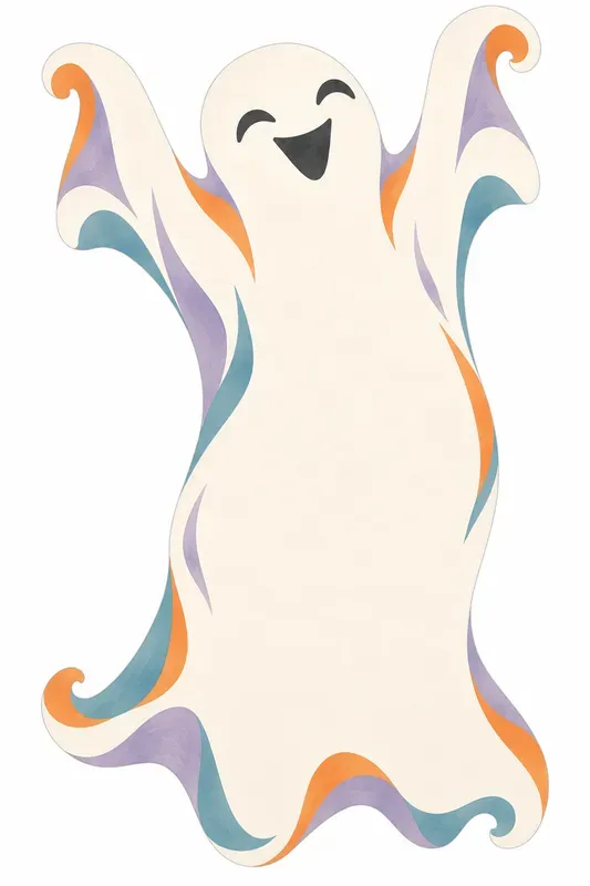 Whimsical Ghost Shaped Note Cards