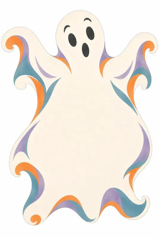 Whimsical Ghost Shaped Note Cards