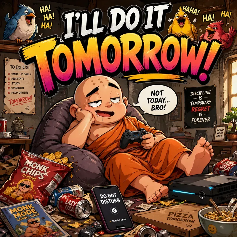 Lazy Tomorrow Meme Illustration Packs