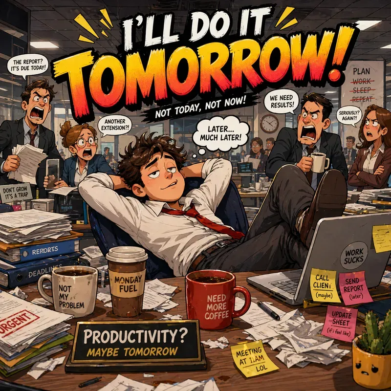 Lazy Tomorrow Meme Illustration Packs