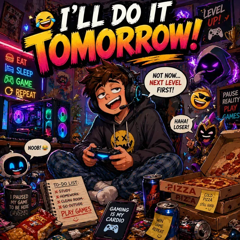 Lazy Tomorrow Meme Illustration Packs