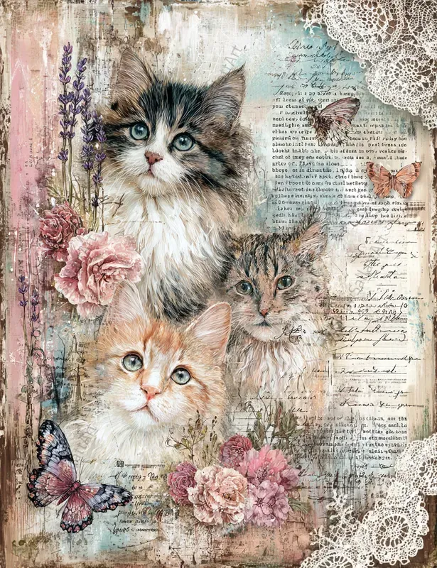 Soft Spring Art Junk Journal Ephemera