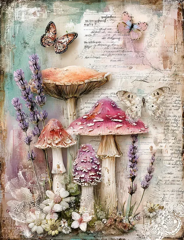 Soft Spring Art Junk Journal Ephemera