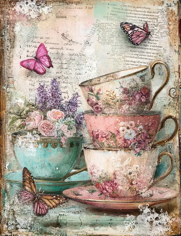 Soft Spring Art Junk Journal Ephemera
