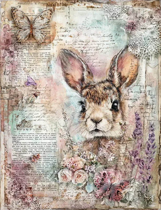 Soft Spring Art Junk Journal Ephemera