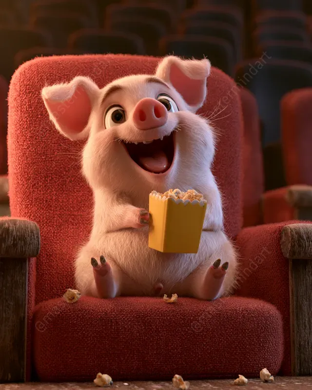 3D Movie Night Animal Stickers