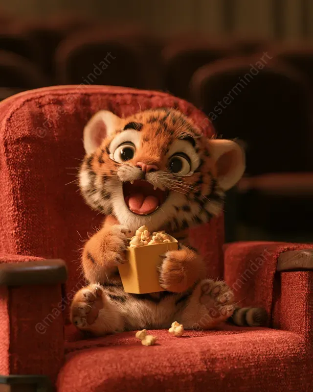 3D Movie Night Animal Stickers