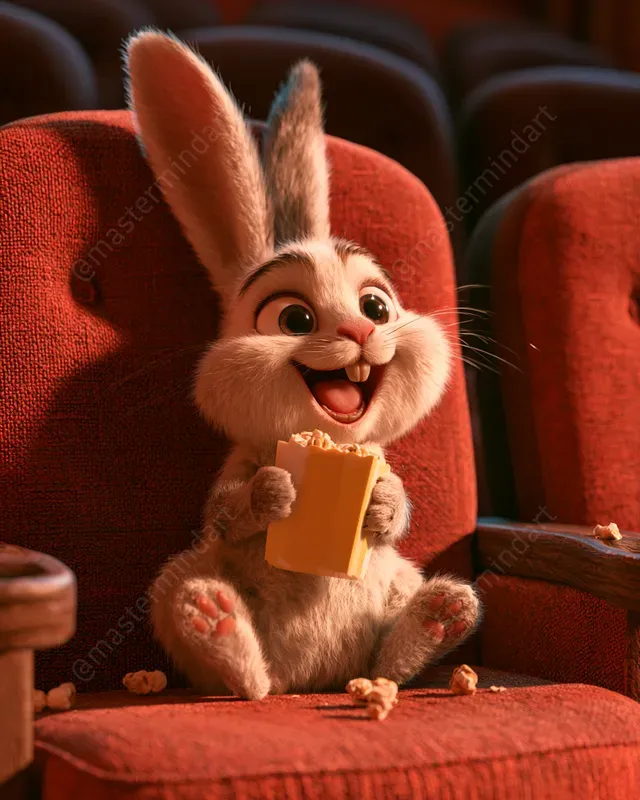 3D Movie Night Animal Stickers