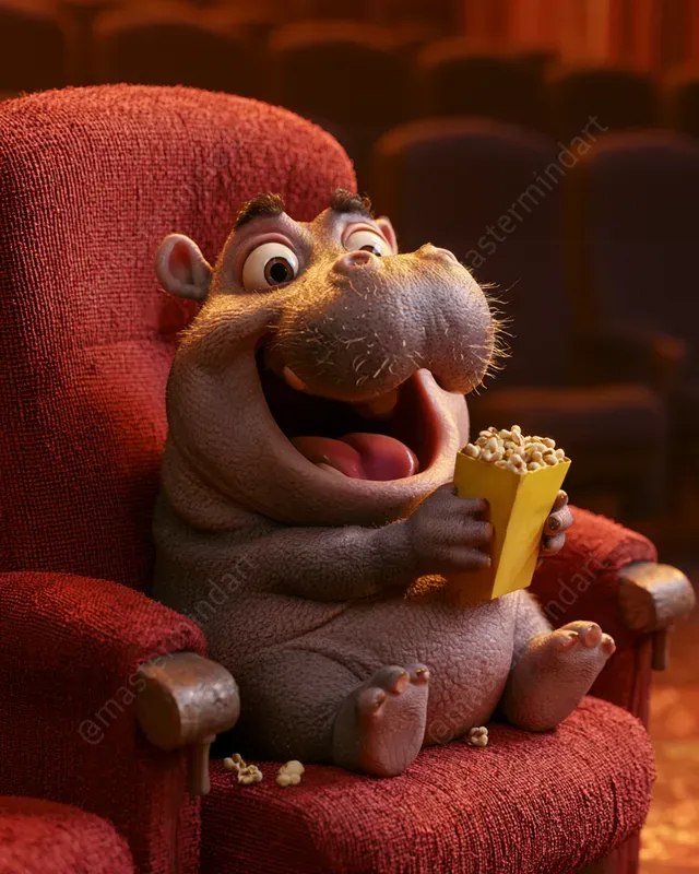 3D Movie Night Animal Stickers