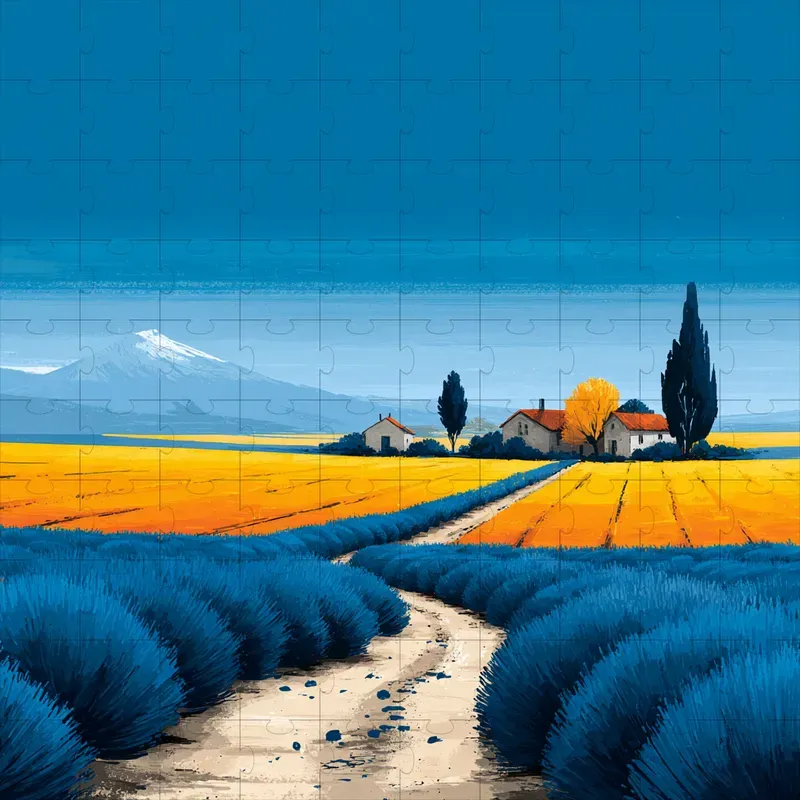 Acrylic Bold Brushwork Sunlit Prints
