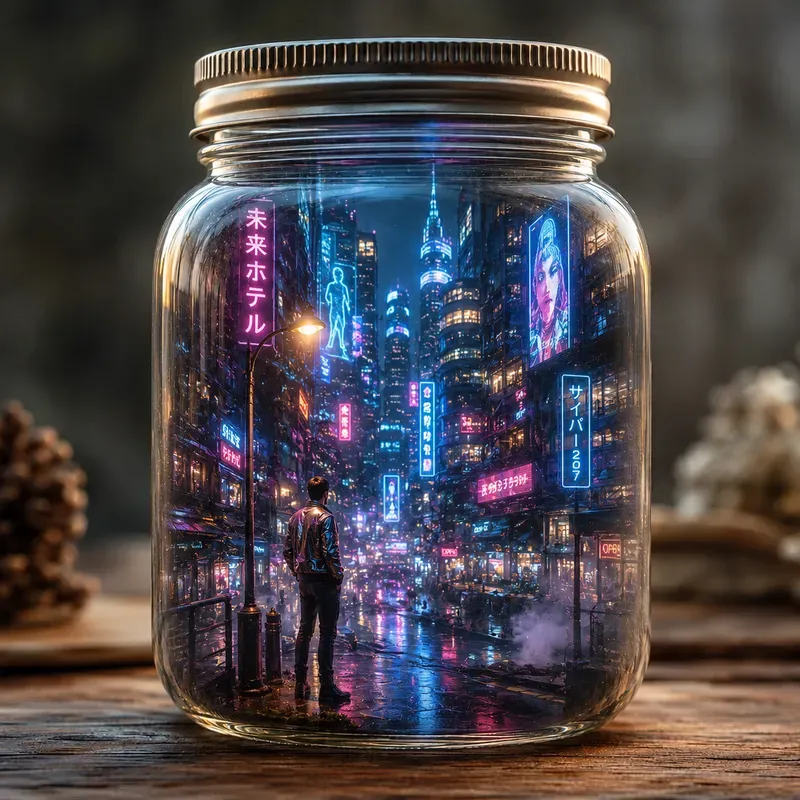 Miniature Worlds In Jars