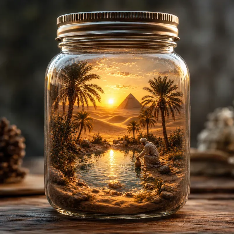 Miniature Worlds In Jars