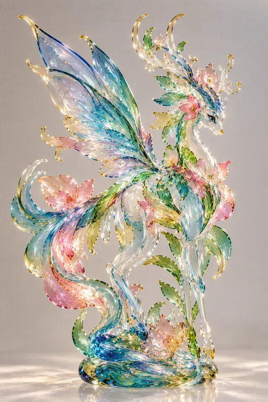 Colorful Glass 3D Character Sculptures