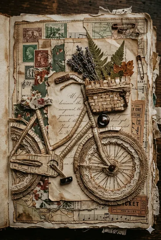 Vintage Junk Journal Collage Art