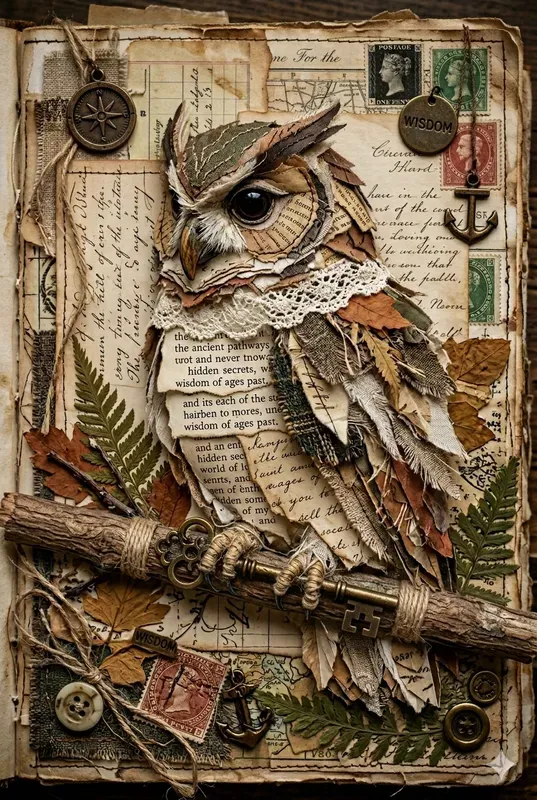 Vintage Junk Journal Collage Art