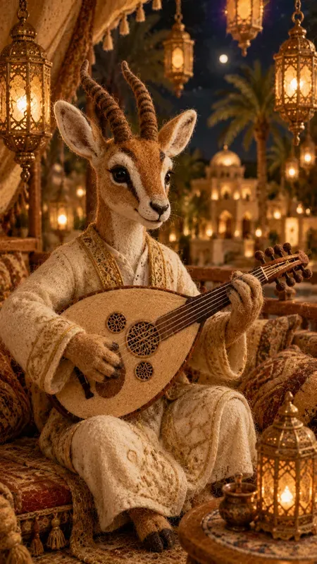 Felted Wool Characters In Desert Resorts