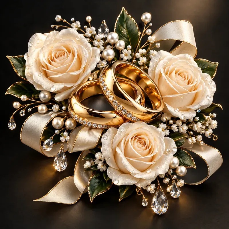 Luxury 3D Floral Script Art