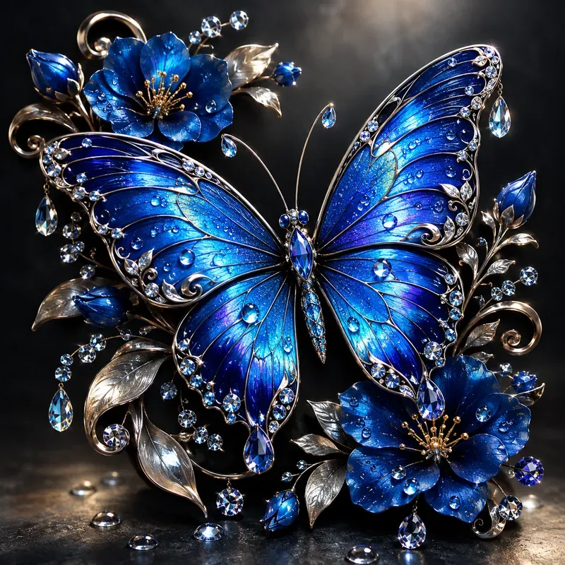 Luxury 3D Floral Script Art